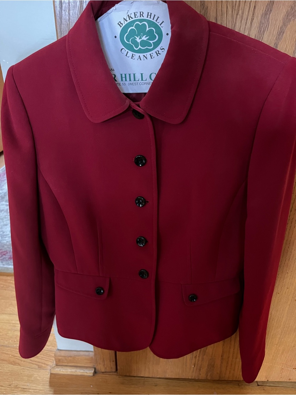 Classic Women's Red Button-Front Jacket by
